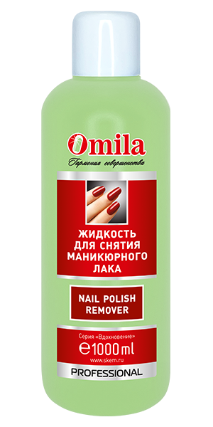 СКЭМ Жидкость 1000мл. Omila "Нежность" д/снятия лака без ацет-на (24шт)-img-0