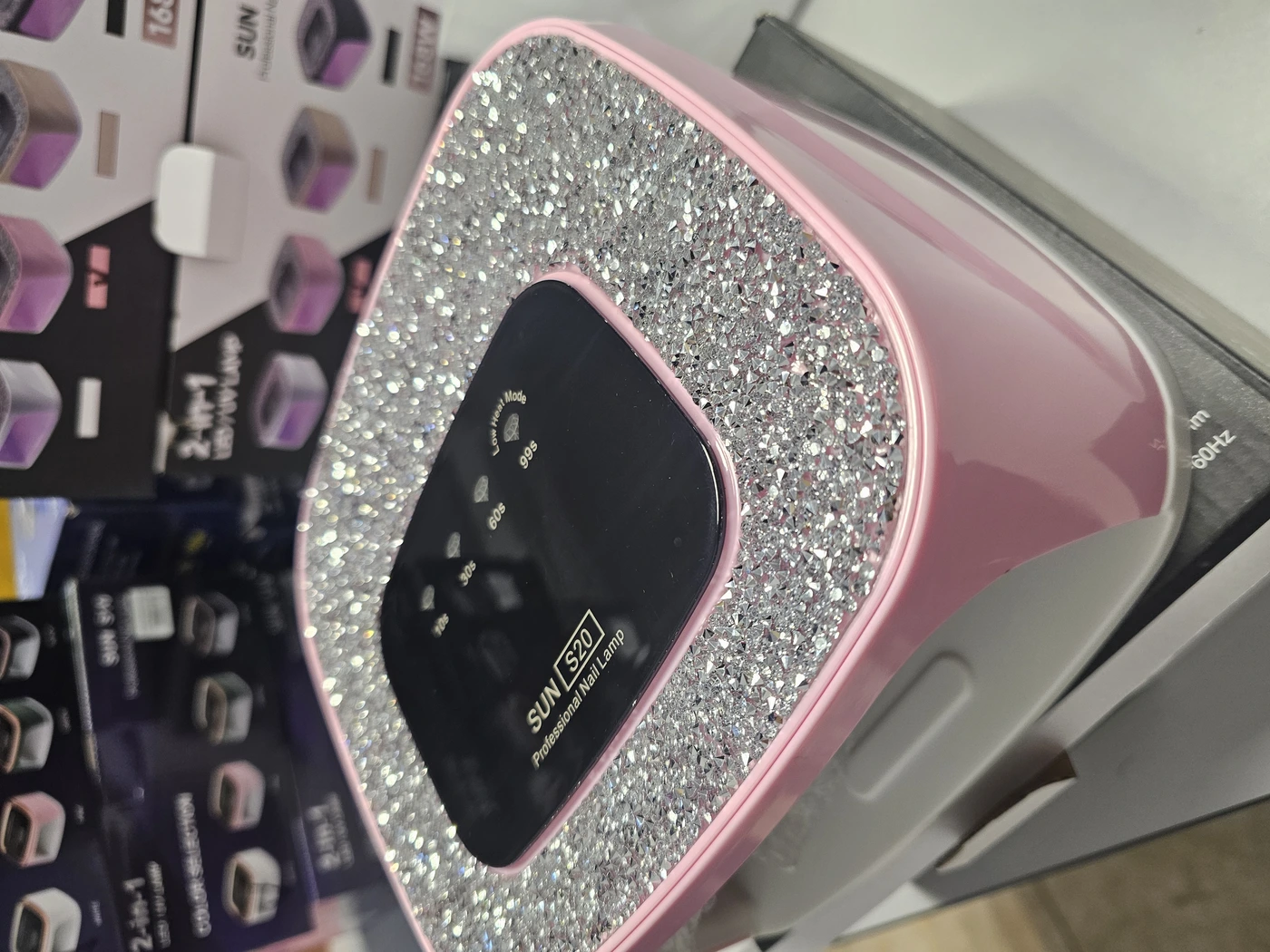 Лампа SUN S20  Розовая с кристаллами  2-in-1  168W-img-0