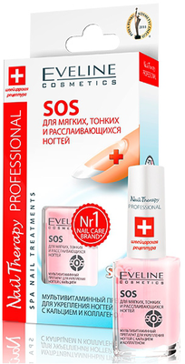 Eveline Nail therapy professional Препарат SOS д/мягких, тонких, расслаивающ. ногтей фл. 12 мл пач. картон.1-img-0