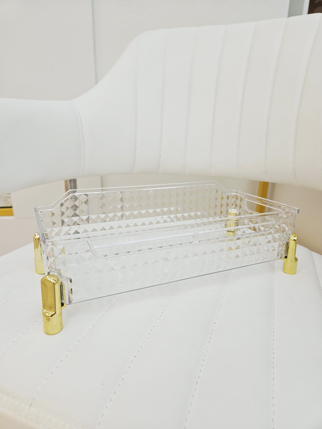 Органайзер для косметики с золотыми ножками прямоугольный-img-0