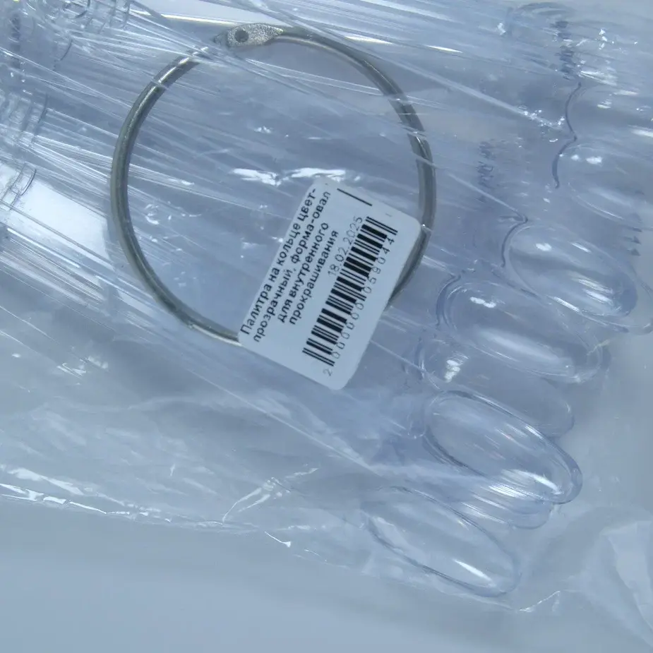 Палитра-веер на кольце "овал" прозрачная для внутренного прокрашивания-img-0