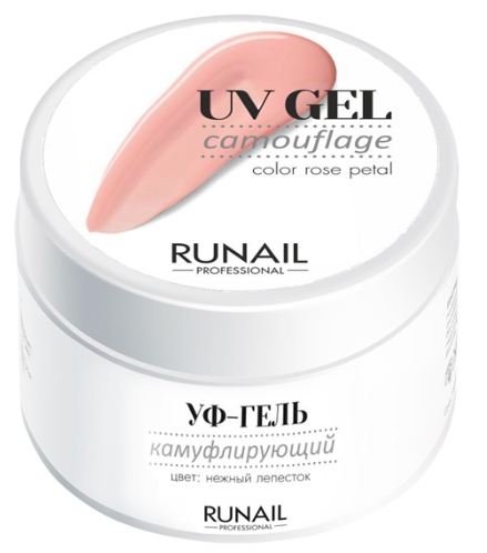 RuNail Камуфлирующий УФ-гель 3448 Нежный лепесток 15 г-img-0