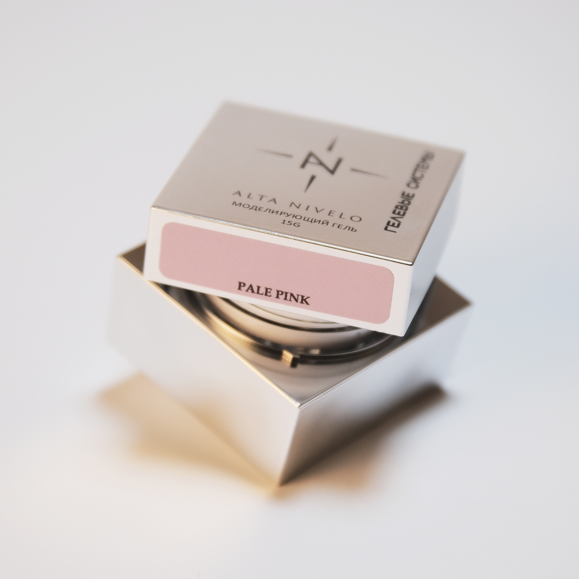 Alta Nivelo Гель для моделирования густой вязкости PALE PINK 15г-img-1