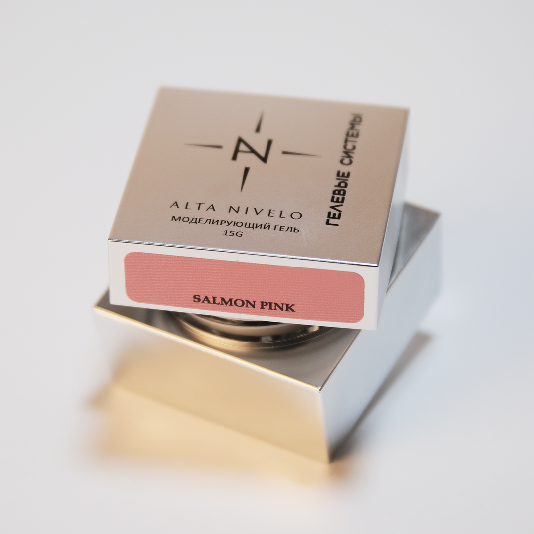 Alta Nivelo Гель для моделирования густой вязкости SALMON PINK 15г-img-1
