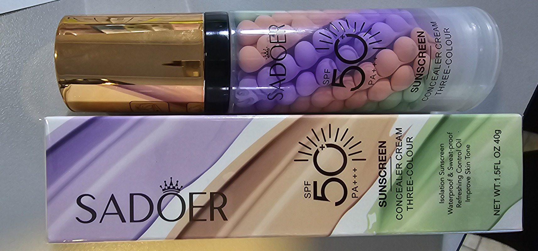 SADOER Основа под макияж 3х цвет SADOER Основа под макияж 3х цвет. с-img-0