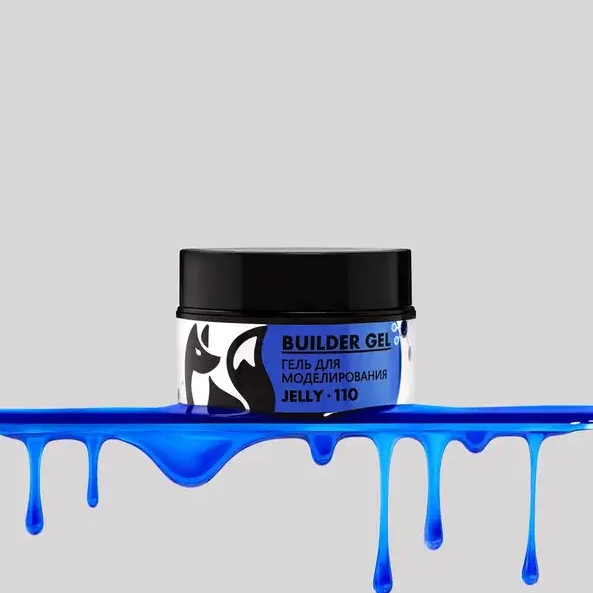 Foxy Гель для наращивания витражный #110 "Новая формула" 15 g в банке (Builder gel JELLY)-img-0