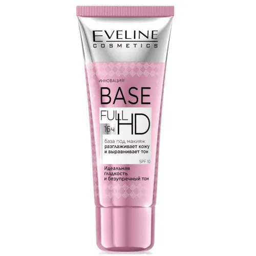 EVELINE База под макияж Разглаживает и Выравнивает SPF6 "BASE FULL HD 16ч"-img-0