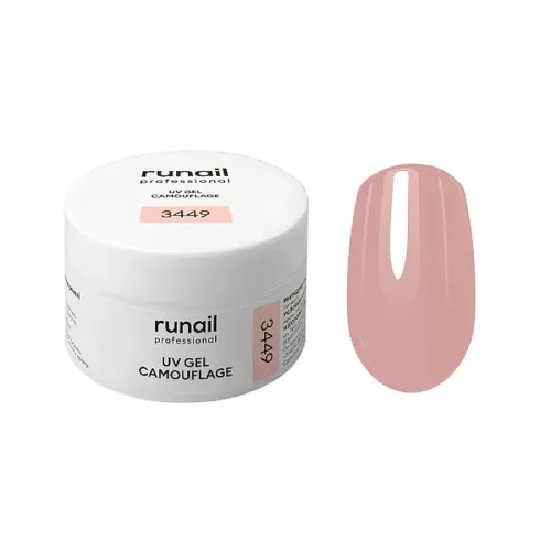 runail Камуфлирующий УФ-гель 3449 Чайная роза 15 г-img-0
