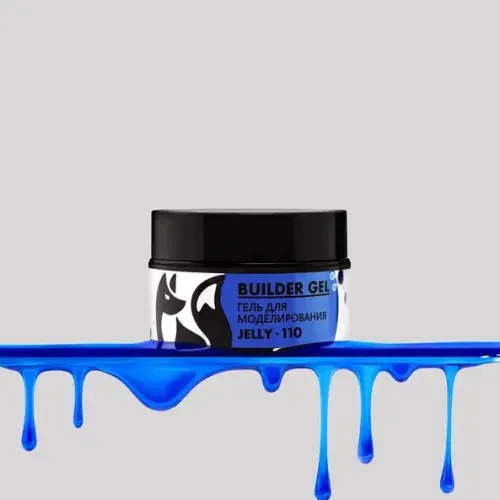 Foxy Гель для наращивания витражный #110 "Новая формула" 15 g в банке (Builder gel JELLY)-img-0