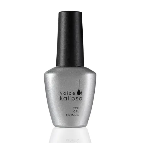 KALIPSO Тoр Gel Crystal- Ультраглянцевое верхнее покрытие для гель-лака с липким слоем-img-0
