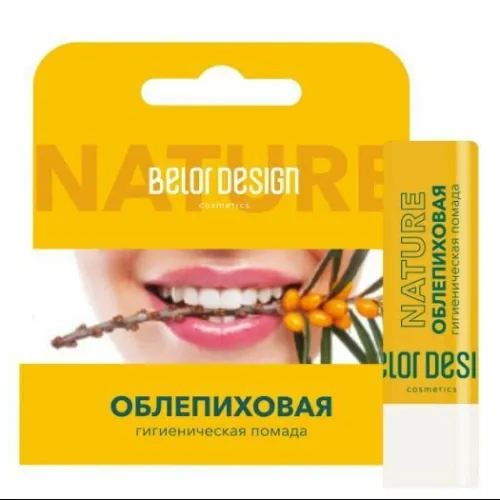 BELOR DESIGN Гигиеническая помада "Облепиховая" Восстановление, Питание и Витаминизация  4.4г /10-img-0
